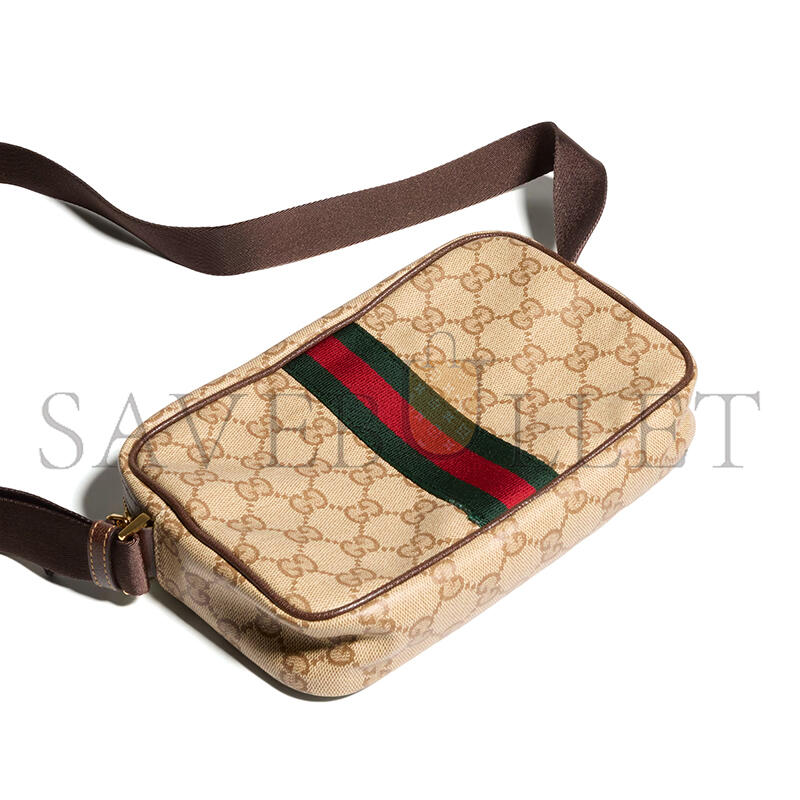 GUCCI GG MINI BAG WITH WEB 876391 (21.5*14*5cm) GUCCI GG MINI BAG WITH WEB 876391 (21.5*14*5cm)
